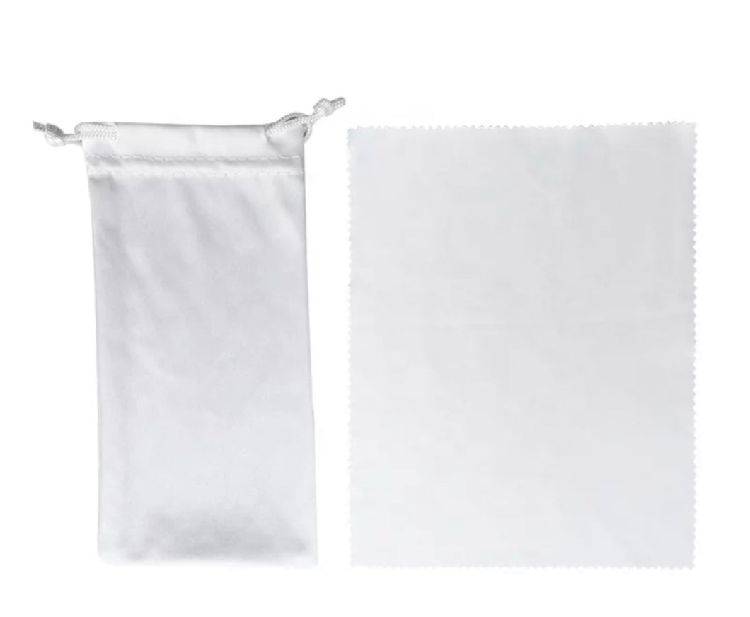 Glasses pouch and wipe