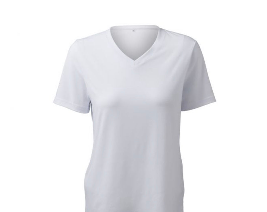 V neck sublimation women shirt
